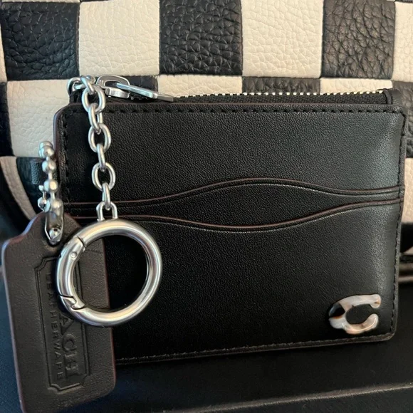 Coachtopia Ergo Bag Checkerboard with Wavy Zip Card Case In Coachtopia Leather - Picture 12 of 17
